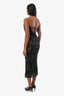 V. Chapman Black Lace 'Capulet' Midi Dress Size 00
