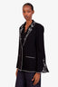 Cinq A Sept Black Embroidered Blazer Size 8