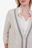 Brunello Cucinelli Cream Wool Button Up Cardigan Size S