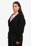 Hermès Black Wool H Buttoned Cardigan Size 42