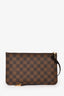 Louis Vuitton Brown Damier Ebene Cerise Red Neverfull MM with Pouch