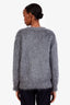 Christian Dior Grey Mohair Printed Sweater Size 2