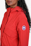 Canada Goose Red Logo Midi Rain Jacket Size S