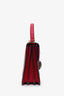 Bvlgari Red Leather Serpenti Top Handle Bag
