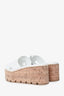 Hermès White Leather 'Eze 30' Sandals Size 35