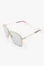 Pre-loved Chanel™ Metal Raffia Round Frame Sunglasses