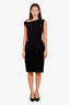 Pre-loved Chanel™ 06A Black Wool CC Midi Skirt Size 44