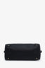 Burberry Black Grained Leather Greenwood Medium Bowling Bag with Strap