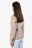 Burberry Beige London Quilted Nylon Button Down Jacket Size 8