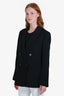 Vince Black Padded Shoulder Blazer Size 10
