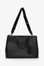 Prada Black Saffiano Leather Double Zip Tote Bag with Strap