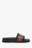 Gucci Black Web Accent Slides Size 11 Mens