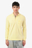 Burberry Yellow Cotton Long Sleeve Polo Shirt Mens Size S