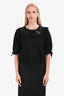 Simone Rocha Black Lace Ruffle Neck Sweatshirt Size L