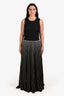 Christian Dior Black/Metallic Knit Sleeveless Gown Size 10
