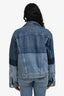 Helmut Lang Blue Denim Patched Distressed Jacket Size L