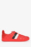 Louis Vuitton Red Leather Low Profile Sneakers Size 6 Men's