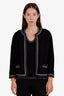 Pre-loved Chanel™ 2005 Black Cashmere Cardigan + Sleeveless Top Set Size 44