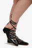 Givenchy Black Patent Leather Lace-Up Flats Size 35