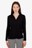 Max Mara Black Wool Knitted Polo Sweater Size XS