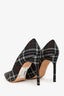 Manolo Blahnik Grey Plaid Heels Size 40