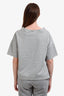 Semi-Couture by Erika Cavallini Grey Sweatshirt With Lace Detail Size M