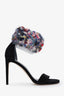 Stuart Weitzman Black Multicolour Mink Fur-Cuff 'Snowbiz' Heels Size 36.5