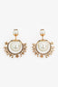 Christian Dior Gold Toned Logo Stud Earrings