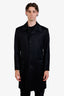 Hugo Boss Black Virgin Wool Cotton Single-Breasted Trench Size 42 Men's