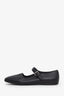 The Row Black Leather 'Ava' Ballerina Shoes Size 38
