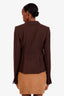 Rick Owens FW24 Brown Wool Single Breasted Blazer Size 40