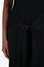 Vince Black Cotton Tie-Up Detail Sleeveless Mockneck Dress Size Small