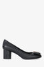 Salvatore Ferragamo Black Leather Vara Bow Pumps