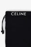 Celine Black Logo Print Neck Warmer