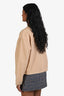 Sandro Beige Denim Buttoned Jacket Size 34