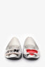 Roger Vivier Silver Leather Gommette Love Ballerina Flats Size 8