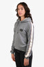 Dolce & Gabbana Grey/Cream Cotton Satin Hoodie Size 44