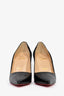 Christian Louboutin Black Leather and Suede Pumps Size 34.5