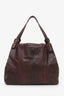 Bottega Veneta Brown Textured Leather Karung Shoulder Bag