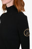 Pre-loved Chanel™ 1996A Black Ribbed Cashmere Turtleneck Sweater Size 38