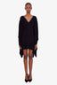 Roberto Cavalli Black Cape Beaded Neckline Dress Size 38