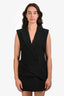 Jonathan Simkhai Black Sleeveless Lapeled Mini Dress Size 8
