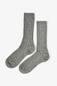 Loro Piana Grey Cashmere Socks Size M