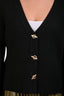 Cult Gaia Black Wool Blend Long Sleeve Buttoned 'Jos' Cardigan Size L