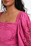 Farm Rio Pink Eyelet Lace Crop Top Size XS