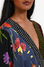 Diane von Furstenberg Black/Multicolour Silk Long Sleeve Mini Dress Size XS