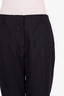 Dries Van Noten Navy Wool-Blend Double Trousers Size 42