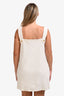 Gucci Terrycloth GG Monogram Button Detail Sleeveless Mini Dress Size M