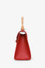 Goyard Red Leather 'Goyardine' Saigon PM Bag with Strap