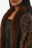 Unbranded Brown Fur Wool Shawl